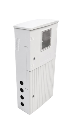 Closed fiber-based meter box
