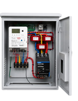 Installed meter inside the fiber-based enclosure