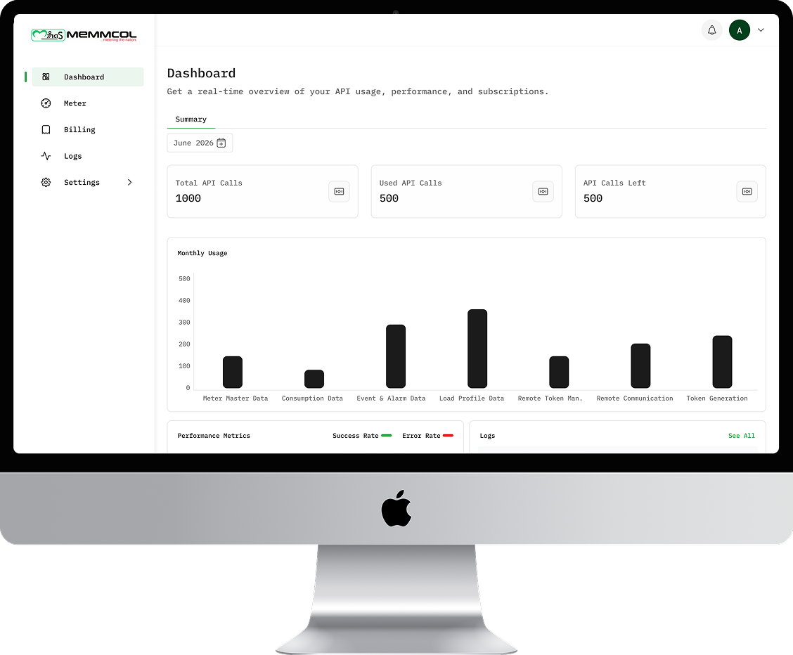 Gridflex dashboard on desktop