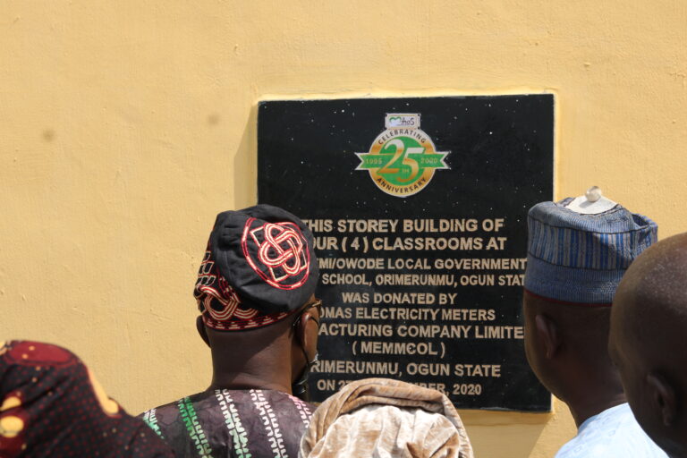 Commissioning of 1 storey building classroom donated to orimerunmu primary School