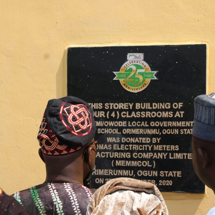 Commissioning of 1 storey building classroom donated to orimerunmu primary School